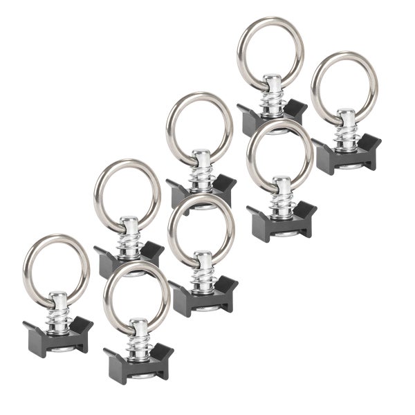 STAHLWERK Zurrösen 8er Set Fitting O-Ring Ösen Zurrringe für Airlineschienen