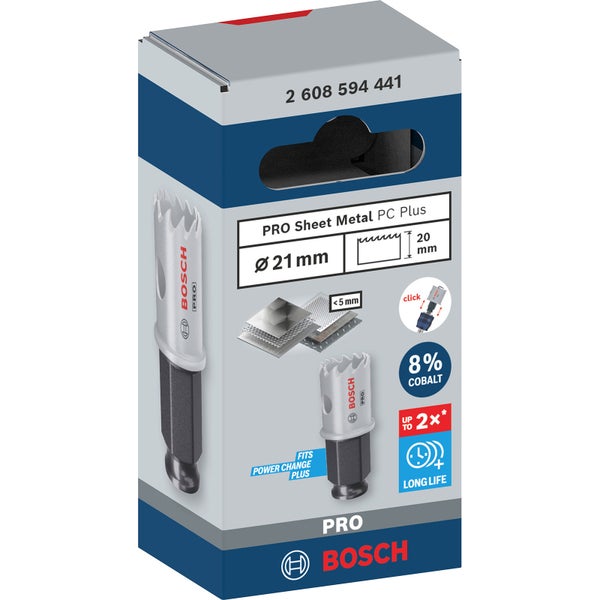 PC Plus Lochsäge Bosch Pro Sheet Metal 21 mm 1 Stück