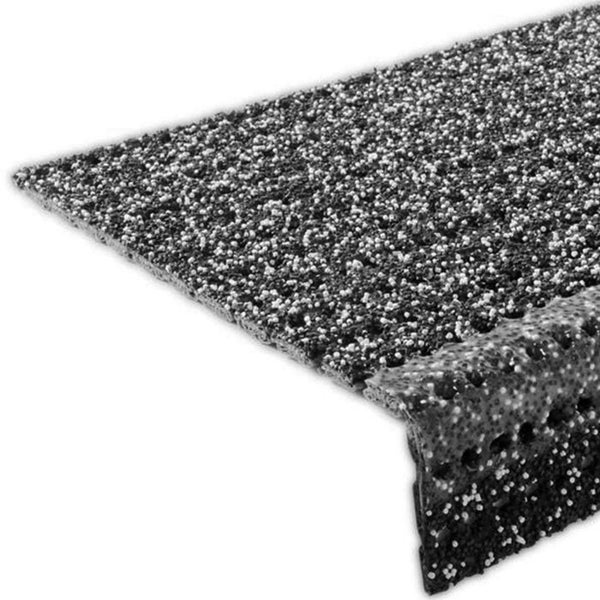 FLOORDIREKT Sicherheits-Stufenmatte - für Außenbereiche - Witterungsbeständig & Selbstklebend - Grau - 25 x 73 cm