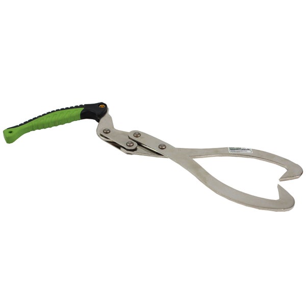Forstgreifer aus Metall mit ergonomischem Handgriff zum Heben und Bewegen von Holzstämmen.