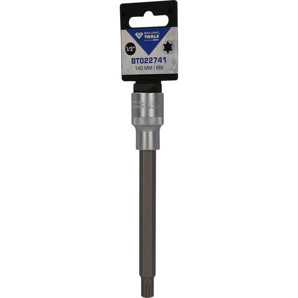 Brilliant Tools Steckschlüssel Einsatz, 1/2 Zoll, Torx M9, 140 mm