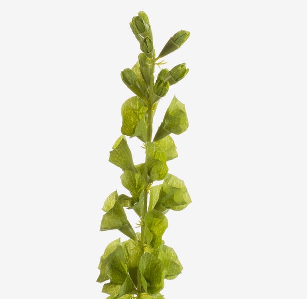 Künstliche Efeublätter an einem grünen Stiel mit detaillierter Blattstruktur.