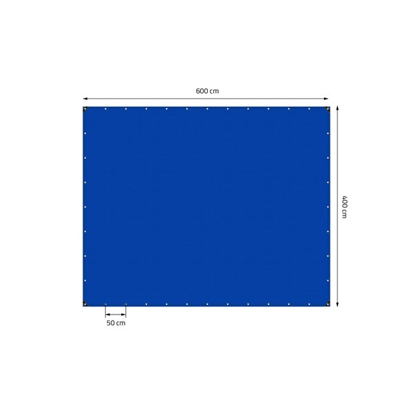 ECD Germany Premium Abdeckplane Gewebeplane mit Ösen, 4x6m 24m², 650g/m², Blau, PVC, Wasserdicht, Reißfest, 10 Haken, LKW-Plane Bootsplane Gartenplane Holzplane, Schutzplane für Gartenmöbel Pool Auto