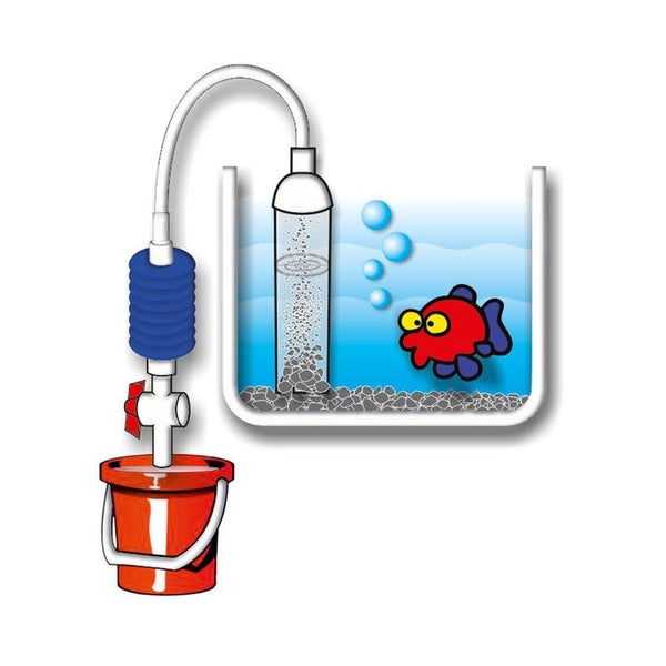 Aquarium Bodenreiniger inkl Hahn Mulmsauger Mulmglocke Ansaugpumpe Schlammsauger