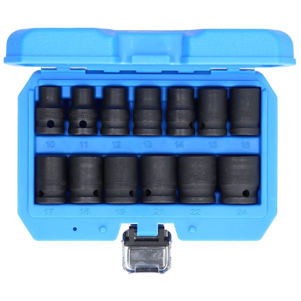 BRILLIANT TOOLS 1/2 Kraft-Stecknuss-Satz Sechskant 13tlg. kurz - BT022620