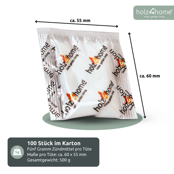 holz4home Kaminanzünder Grillanzünder Anzündtüten 100 Stück