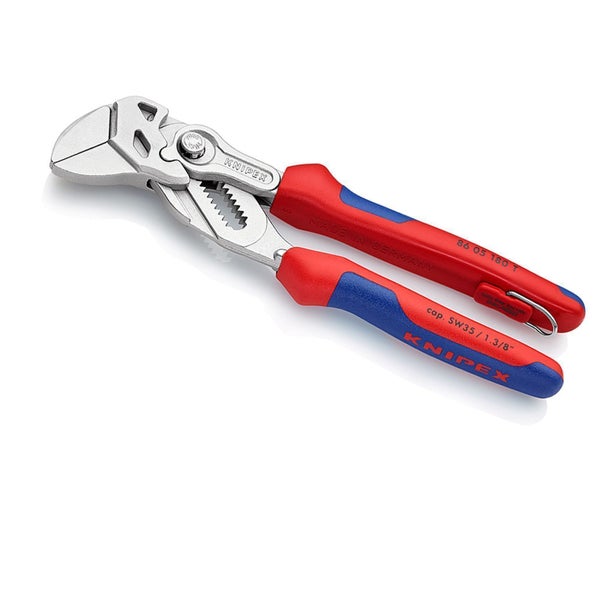 Knipex Zangenschlüssel mit Sicherungsöse - Zange und Schraubenschlüssel in einem Werkzeug - 8605180T