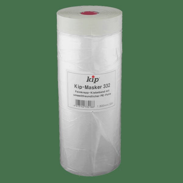 Kip Masker 332 Abdeckfolie mit Feinkrepp Klebeband, 1800 Millimeter breit und 33 Meter lang