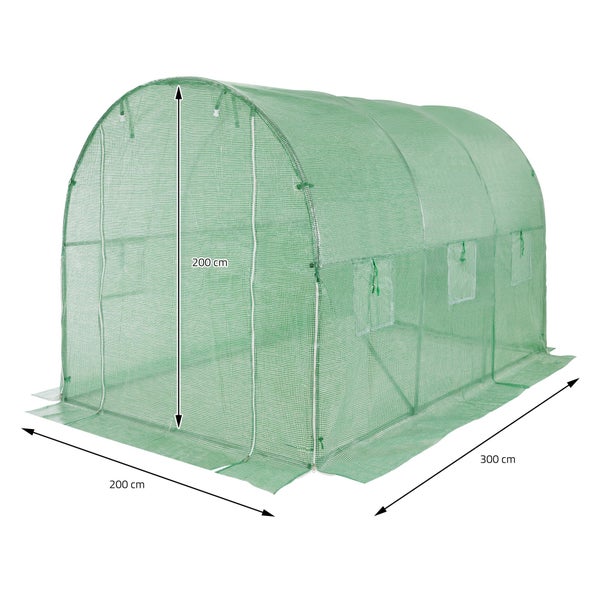 Gewächshaus mit den Maßen 200 cm x 200 cm x 300 cm