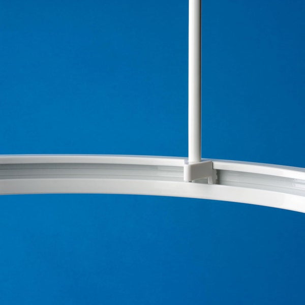 Duschvorhangschiene Weiss L - Form  (90 x 170 cm)
