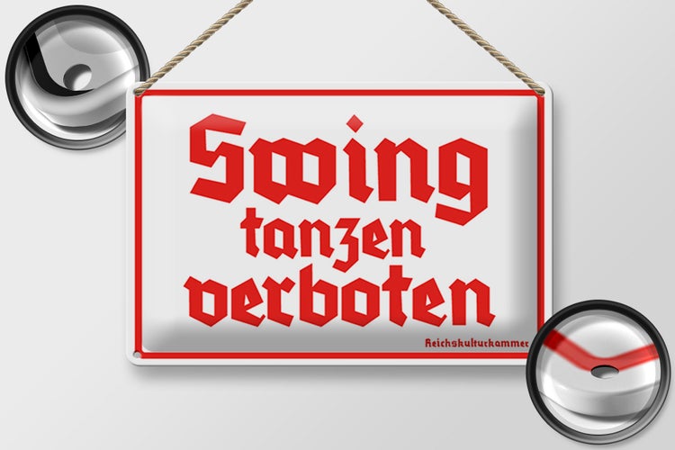 Blechschild Spruch 20x30cm Swing tanzen verboten