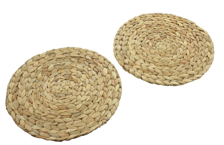 FRANK FLECHTWAREN | Untersetzer Natur, 2er Set, KORBGEFLECHT, Ø 30 cm