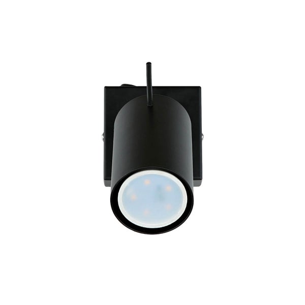 Schwarze Wandleuchte mit LED-Leuchtmittel