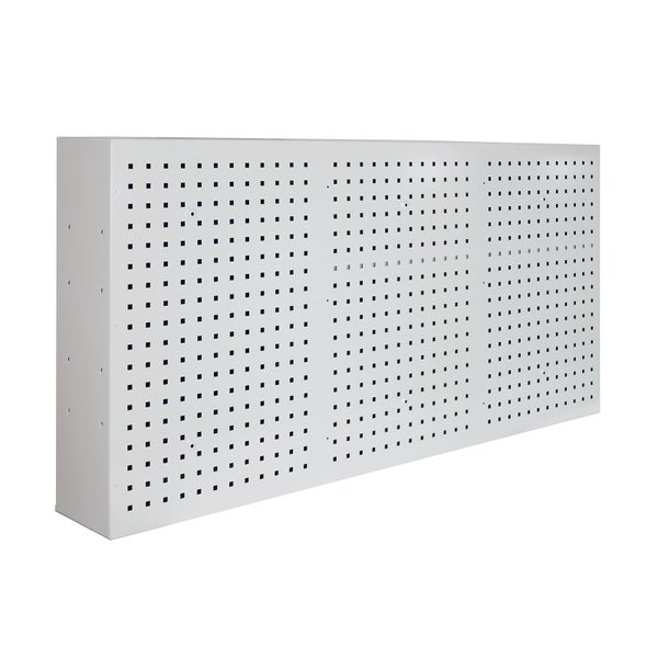 PROREGAL Werkzeugwandschrank mit 3 Türen + 4 Fachboden | HxBxT 75x150x20cm | Lichtgrau/Anthrazitgrau | Werkzeugschrank, Wandschrank