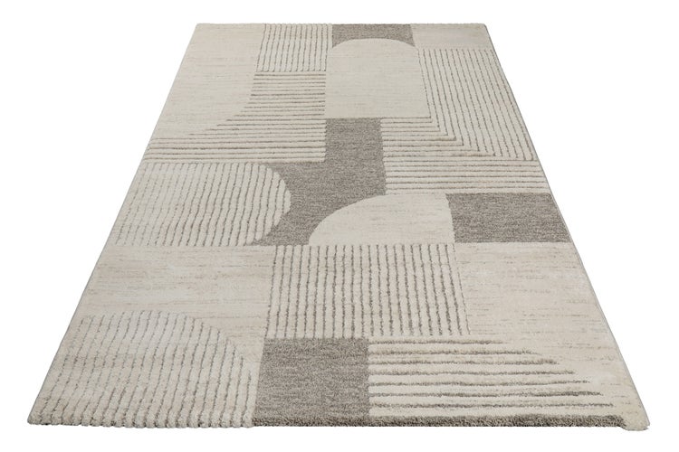 Kurzflor Teppich Creme Beige Mats WECONhome 80x150 cm
