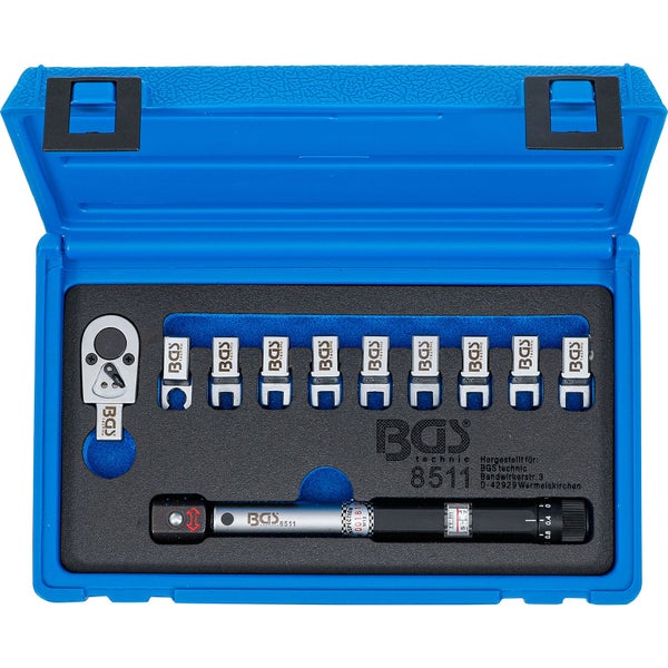 BGS Drehmoment-Speichenschlüssel austauschbare Köpfe 3 - 15 Nm - 8511