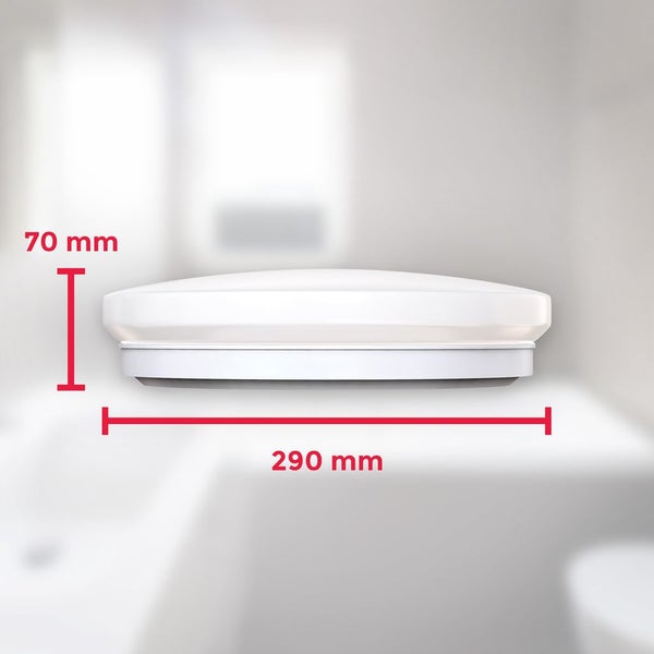 Deckenleuchte Ø29 cm - 12W, 1200lm, LED, IP44, neutralweiß, weiß
