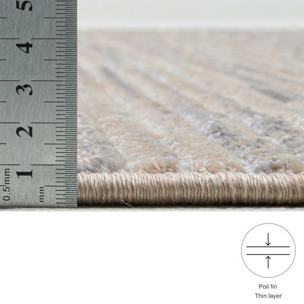 Gewebter Teppich in Kort-Optik Corduletta Beige 80x150 cm