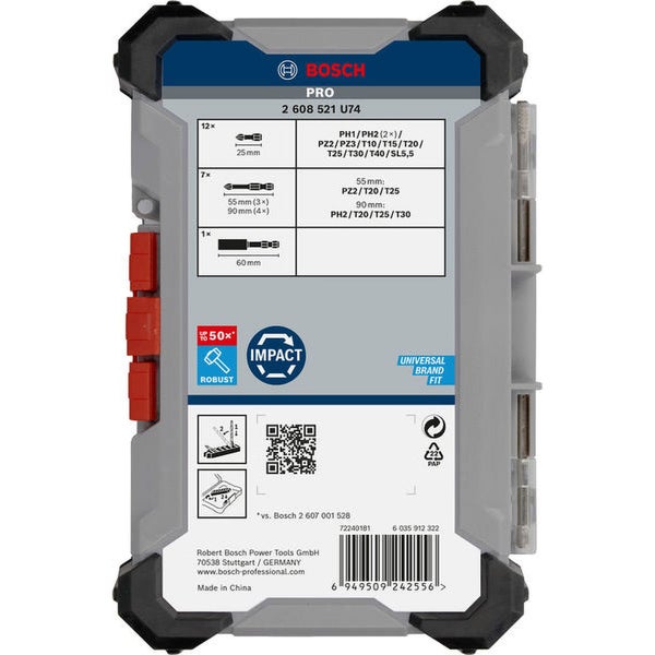 Bosch PRO Impact Schrauberbit-Set 20-tlg. - 2608521U74