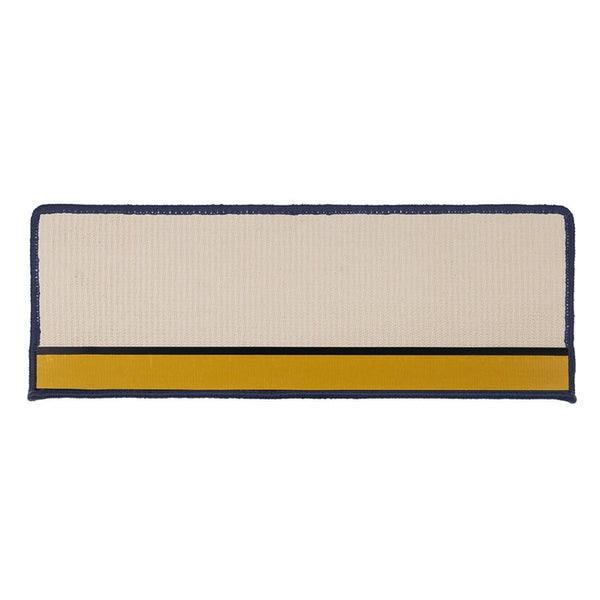 FLOORDIREKT Stufenmatte aus Sisal - Pure Nature - Umkettelt & Selbstklebend - Blau - 23,5 x 65 cm - Rechteckig