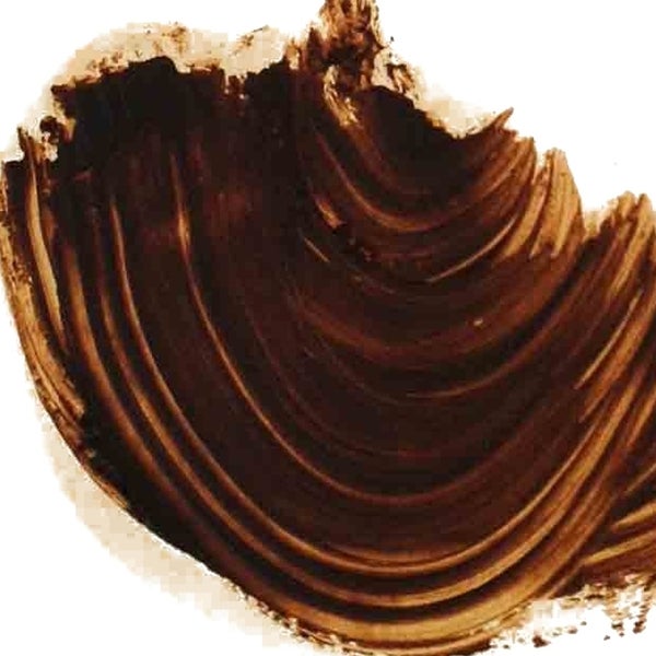 Braune Farbprobe mit gestrichener Textur.