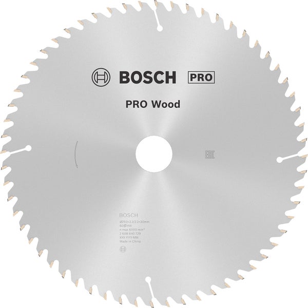 Bosch PRO Wood Kreissägeblatt 250 x 3,2 x 30 mm - 2608640729