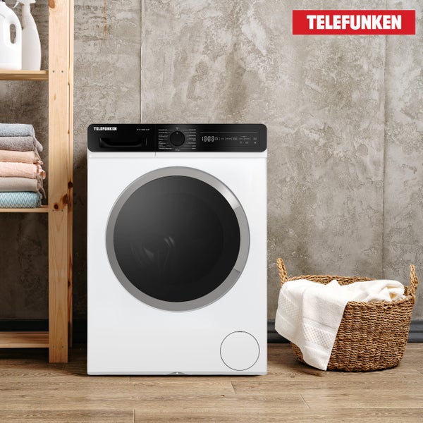 Telefunken Waschmaschine 9kg 1400 U/Min. Dampffunktion Inverter Motor AquaStop 15 Programme W-9-1400-A-W