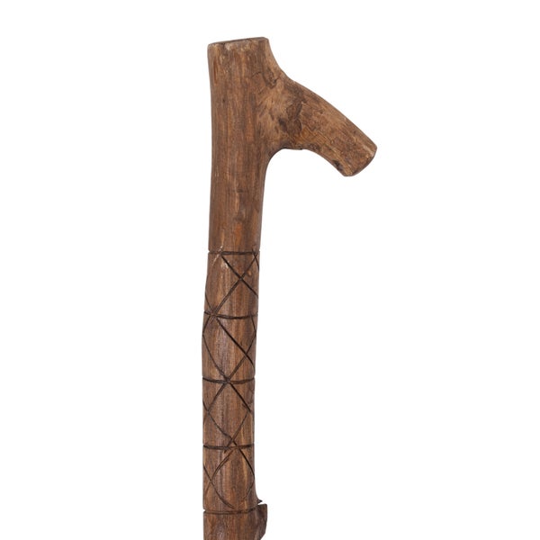 Deko-Wanderstock  Stick 120 cm, Teak Massivholz naturfarben