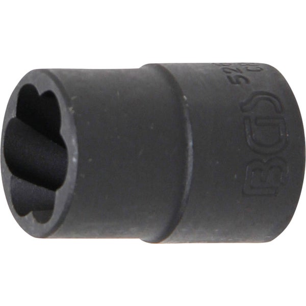 BGS Spiral-Profil-Steckschlüssel-Einsatz / Schraubenausdreher Antrieb Innenvierkant 12,5 mm (1/2) SW 15 mm - 5266-15