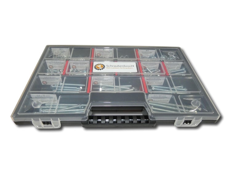 700 tlg Sechskantschrauben Sortiment mit Muttern Unterlegscheiben Federringen M5 // 12mm-80mm Schrauben Set