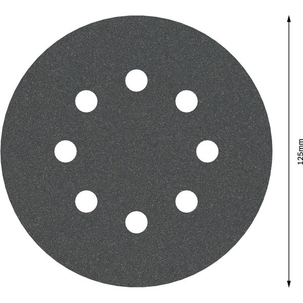 Bosch Schleifscheiben Set, Körnung P240, Durchmesser 125 mm, 5 Stück