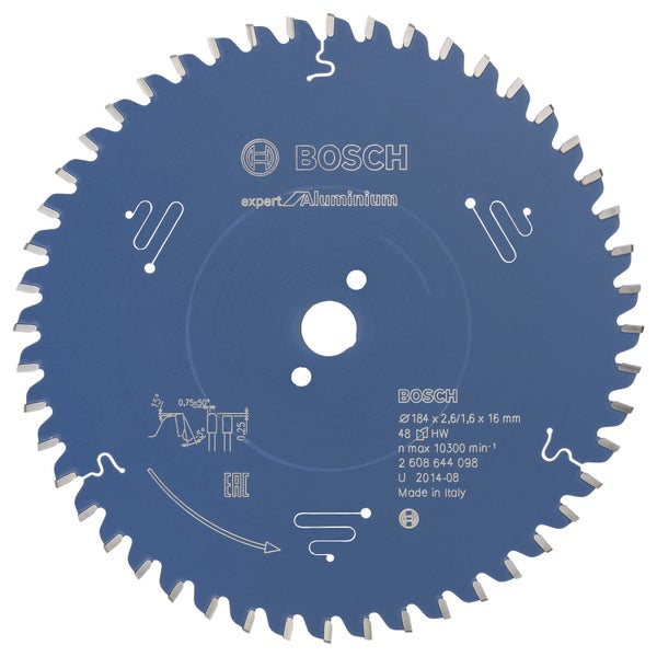 Bosch Kreissägeblatt Expert for Aluminium für Handkreissägen 184 x 16 x 2,6 mm 48 - 2608644098