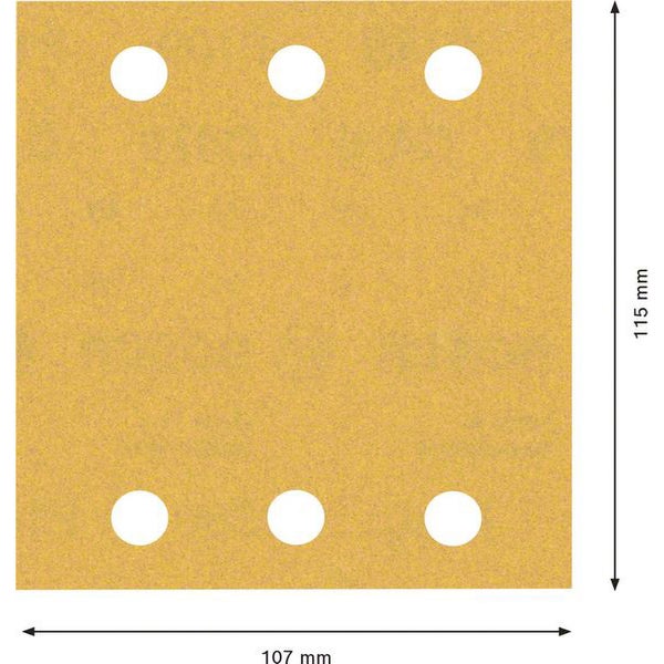 Bosch EXPERT C470 Schleifpapier, 115 x 107 mm, K 180, 50 Stück - 2608901658
