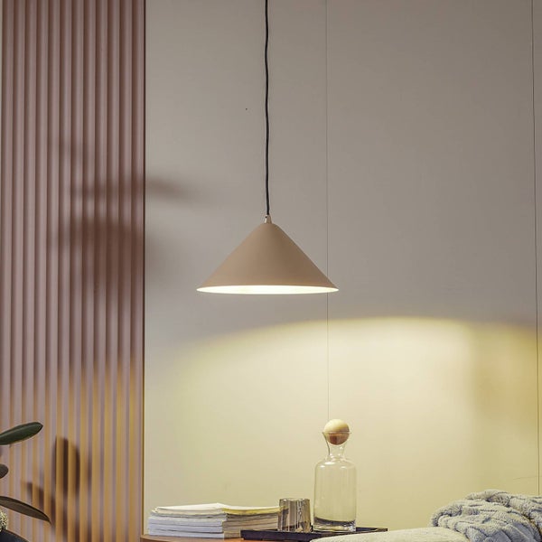 Lindby Pendelleuchte Clarine (Modern) in Creme aus Metall (1 flammig, E27) - Deckenlampe Esstischlampe Hängelampe Hängeleuchte Wohnzimmerleuchte