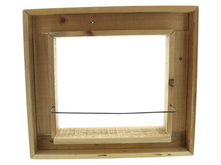 FRANK FLECHTWAREN | Dekofenster Upcycling, HOLZ, METALL, 48 x 11 x 43 cm
