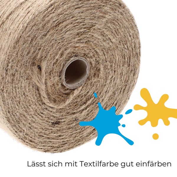 Bindfaden 1kg 2mm Juteschnur Jute Paketschnur Gartenschnur Bastelschnur Garten Garn Kordel Zwirn Pflanzschnur Jutegarn Naturgarn