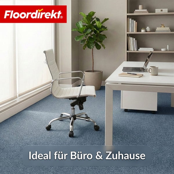 Büroszene mit Teppichfliesen und Büromöbeln