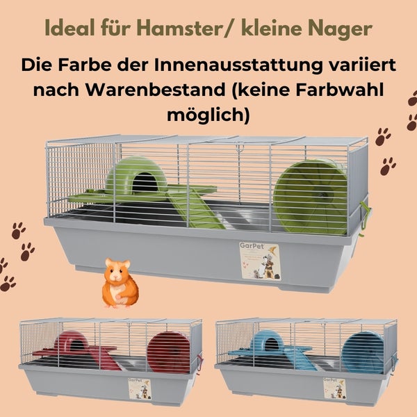 Mäusekäfig Hamsterkäfig Nagerkäfig Schlafhaus Laufrad Etage Rampe