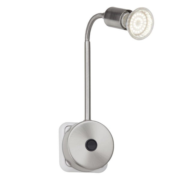 LED Steckdosenleuchte Loona in Silber 3W 300lm GU10