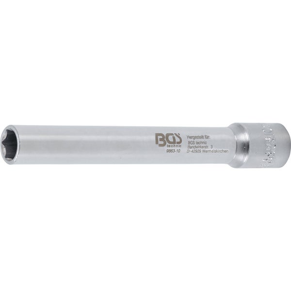 BGS Steckschlüssel-Einsatz Sechskant extra tief Antrieb Innenvierkant 10 mm (3/8) 10 mm - 9863-10