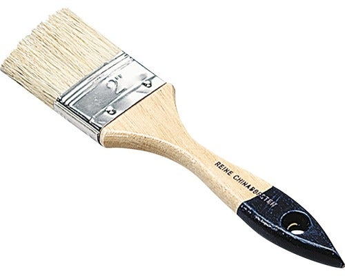 Flachpinsel mit Holzgriff und Naturborsten