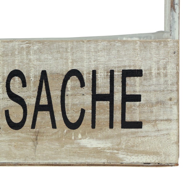 Dekorative Holzkiste mit dem Schriftzug 'Meine Sache'