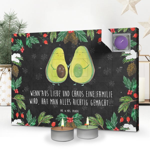 Mr. & Mrs. Panda Duftkerzen Adventskalender Avocado Pärchen - Schwarz