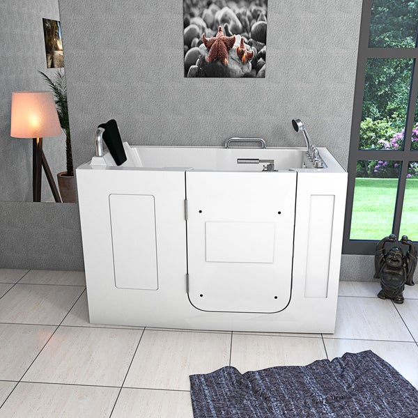 Sitzwanne Whirlpool Wanne mit Tür S07WP-TH-B-L 140x76cm