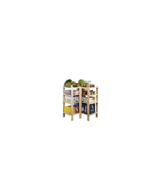 PROREGAL Eckregal Woodland HxBxT 115 x 85 x 50 cm Fachlast 120 kg 4 Fachboden Kiefernholz Natur