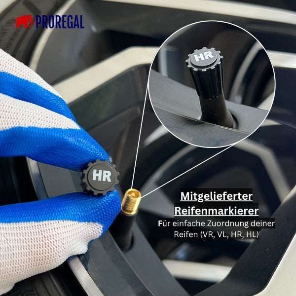 PROREGAL Fahrbarer Felgenbaum CARRERO XL für Autoreifen bis 295 mm HxBxT 118x85x58cm bis zu 4 Reifen Schwarz Reifenständer fahrbar