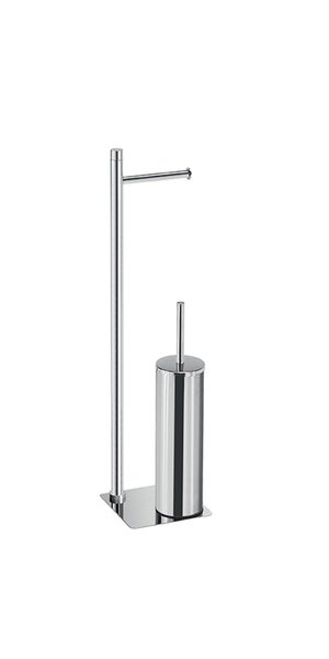 Stand Toilettenpapierhalter mit Bürstengarnitur | Peter