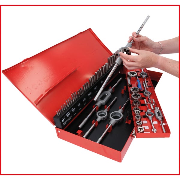 KS TOOLS HSS Co Gewindeschneidwerkzeug-Satz 54tlg. - 331.0754