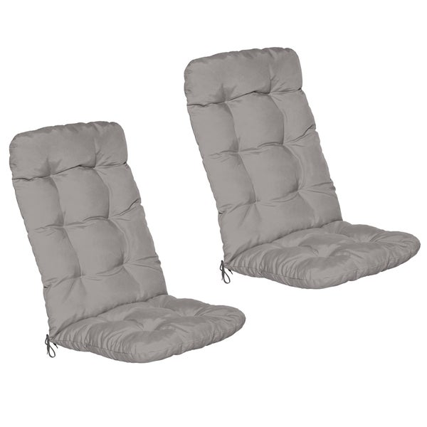 Beautissu Flair HL Hochlehner 120x50x8cm Hellgrau (6tlg)
