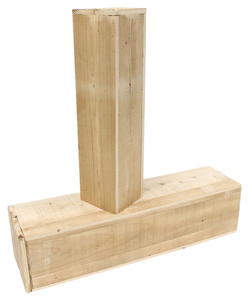 FRANK FLECHTWAREN | Säule Rustikal, 2er Set, HOLZ, 15 x 15 x 60 cm, 20 x 20 x 79 cm
